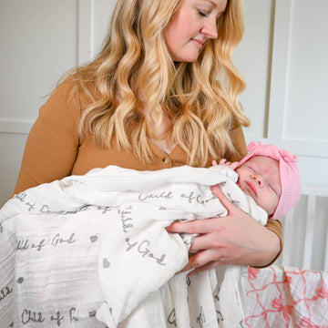 Faire-LollyBanks swaddle blanket christian Child of God Baby Swaddle Blanket by Lolly Banks